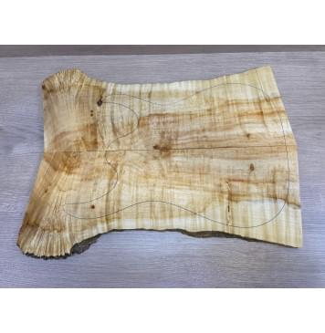 Клён Американский Волнистый заготовка на топ Смешанный АА Волна А 18х185-155-185х505 мм - 2 шт. (книжкой)-13