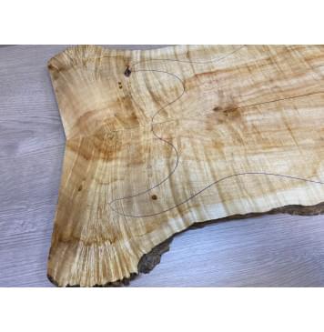 Клён Американский Волнистый заготовка на топ Смешанный АА Волна А 18х185-155-185х505 мм - 2 шт. (книжкой)-14