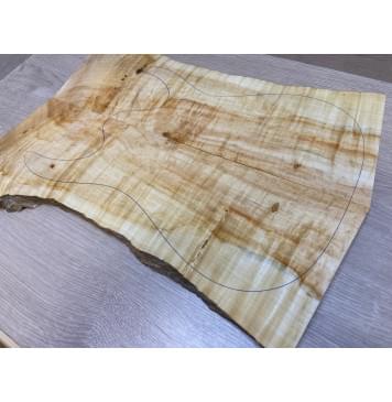 Клён Американский Волнистый заготовка на топ Смешанный АА Волна А 18х185-155-185х505 мм - 2 шт. (книжкой)-0