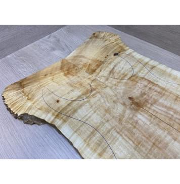 Клён Американский Волнистый заготовка на топ Смешанный АА Волна А 18х185-155-185х505 мм - 2 шт. (книжкой)-3