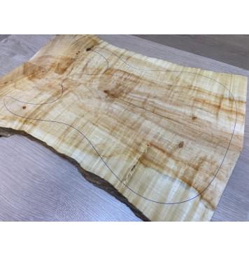 Клён Американский Волнистый заготовка на топ Смешанный АА Волна А 18х185-155-185х505 мм - 2 шт. (книжкой)-4