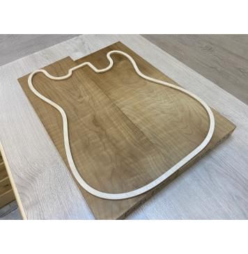 Клён Печёный 180 гр заготовка корпуса Тангент АА 41.5х172х485-450 мм (2шт)-3