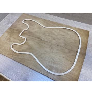 Клён Белый Печёный 180гр заготовка на топ Тангент ААА 17.5х195х572-562 мм - 2шт (книжкой)-10