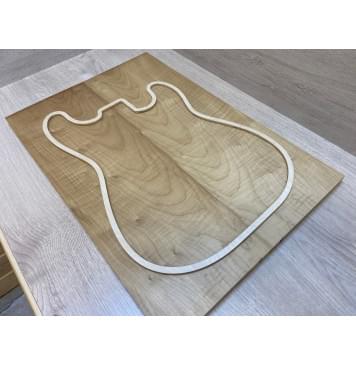 Клён Белый Печёный 180гр заготовка на топ Тангент А 18х195х572 мм - 2шт (книжкой)-4