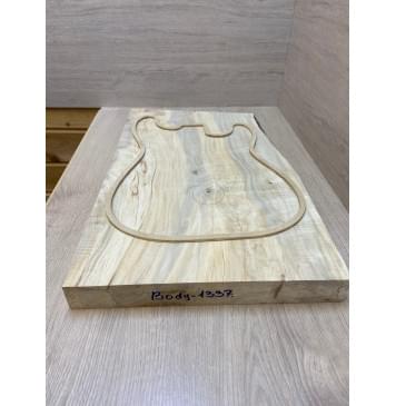 Клён Американский Волнистый заготовка корпуса Смешанный А Волна А 48х374-340х600-560 мм (Массив)-6