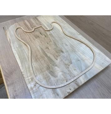 Клён Американский Волнистый заготовка корпуса Тангент А Волна А 48х400х565-555 мм (Массив)-4