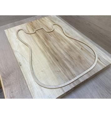 Клён Американский Волнистый заготовка корпуса Тангент А Волна А 50х400х555-540 мм (Массив)-0