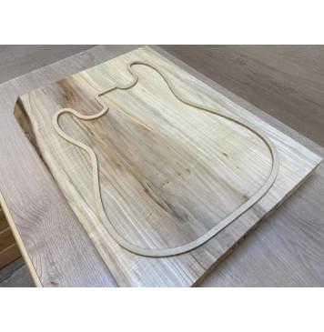 Клён Американский Волнистый заготовка корпуса Тангент А Волна А 50х400х555-540 мм (Массив)-5