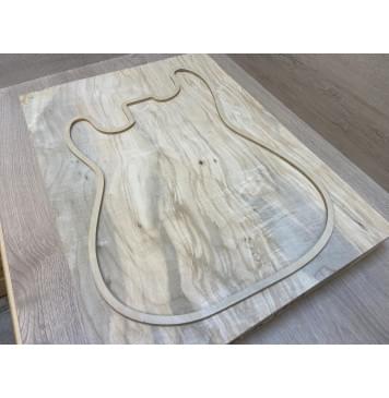 Клён Американский Волнистый заготовка корпуса Смешанный А Волна А 48.5х400х570-535 мм (Массив)-5