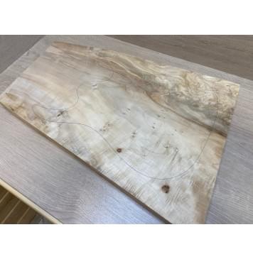 Клён Американский Волнистый заготовка корпуса Смешанный А Волна А 40х390-345-274х585 мм (Массив)-4