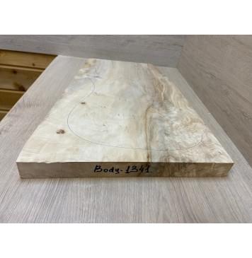 Клён Американский Волнистый заготовка корпуса Смешанный А Волна А 40х390-345-274х585 мм (Массив)-5