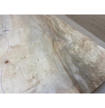 Клён Американский Волнистый заготовка корпуса Смешанный А Волна А 40х390-345-274х585 мм (Массив)-6