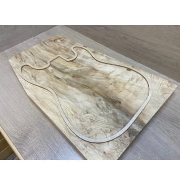 Клён Американский Волнистый заготовка корпуса Смешанный А Волна А 40х390-345-274х585 мм (Массив)-0