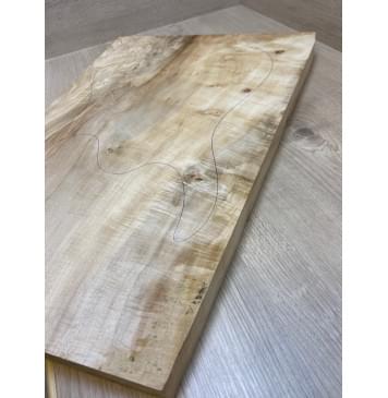 Клён Американский Волнистый заготовка корпуса Смешанный А Волна А 40х390-345-274х585 мм (Массив)-3