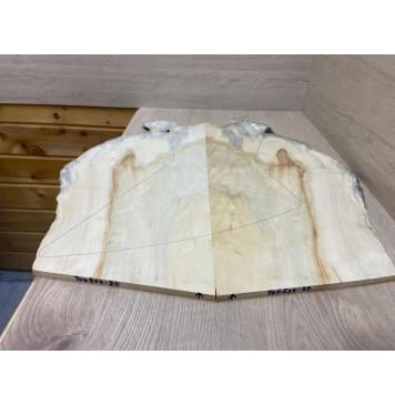 Клён Американский заготовка на топ Смешанный АА 10х260-315-200х620 мм - 2 шт. (книжкой)-2