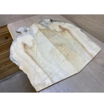 Клён Американский заготовка на топ Смешанный АА 10х260-315-200х620 мм - 2 шт. (книжкой)-3