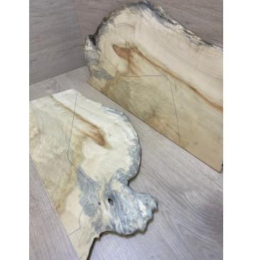 Клён Американский заготовка на топ Смешанный АА 10х260-315-200х620 мм - 2 шт. (книжкой)-8