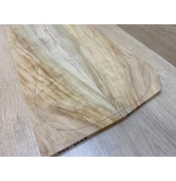 Клён Американский Волнистый заготовка на топ Смешанный АА Волна А 16х178-138х525 мм - 2 шт. (книжкой)-3