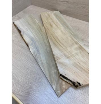 Клён Американский Волнистый заготовка на топ Смешанный АА Волна А 16х178-138х525 мм - 2 шт. (книжкой)-6