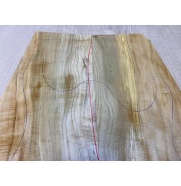 Клён Американский Волнистый заготовка на топ Смешанный АА Волна А 16х178-138х525 мм - 2 шт. (книжкой)-1