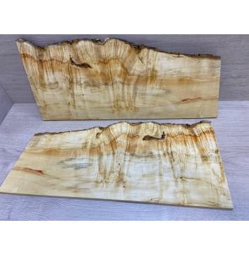 Клён Американский Каповый заготовка на топ Смешанный АА Кап АА 10х220-170х540-550 мм - 2 шт. (книжкой)-3