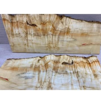 Клён Американский Каповый заготовка на топ Смешанный АА Кап АА 10х220-170х540-550 мм - 2 шт. (книжкой)-2