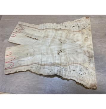 Клён Американский Каповый заготовка на топ Смешанный А Кап А 17х220-150х550-510 мм - 2 шт. (книжкой)-0