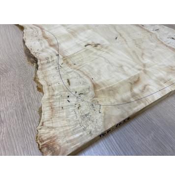 Клён Американский Каповый заготовка на топ Смешанный А Кап А 17х220-150х550-510 мм - 2 шт. (книжкой)-3