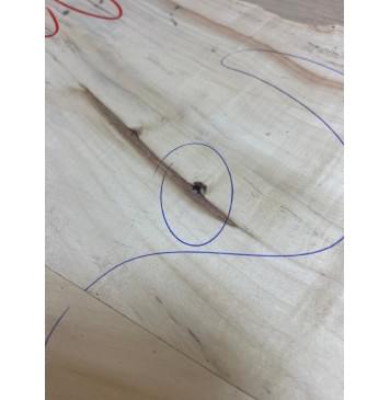 Клён Американский Каповый заготовка на топ Смешанный А Кап А 17х220-150х550-510 мм - 2 шт. (книжкой)-5