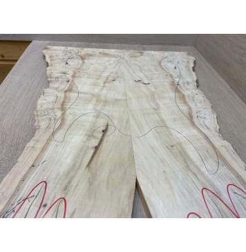 Клён Американский Каповый заготовка на топ Смешанный А Кап А 17х220-150х550-510 мм - 2 шт. (книжкой)-8