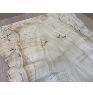 Клён Американский Каповый заготовка на топ Смешанный А Кап А 17х220-150х550-510 мм - 2 шт. (книжкой)-9