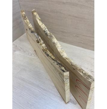 Клён Американский Каповый заготовка на топ Смешанный А Кап А 17х220-150х550-510 мм - 2 шт. (книжкой)-10