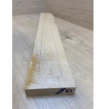 Клён Белый заготовка грифа для электрогитары Тангент ААА 26.3х106х730 мм-3