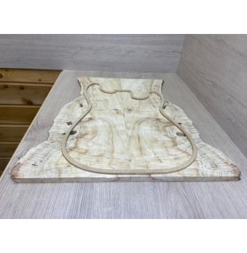 Клён Американский Каповый заготовка на топ под заливку Смешанный АА Кап АА 13х240-145х547 мм - 2шт (книжкой)-3