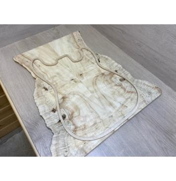 Клён Американский Каповый заготовка на топ под заливку Смешанный АА Кап АА 13х240-145х547 мм - 2шт (книжкой)-4