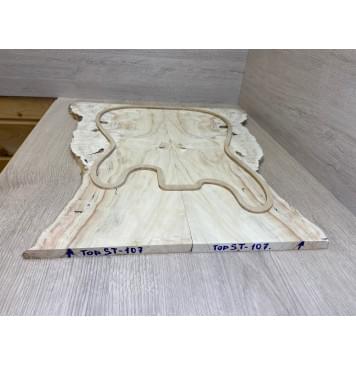 Клён Американский Каповый заготовка на топ под заливку Смешанный АА Кап АА 13х240-145х547 мм - 2шт (книжкой)-5