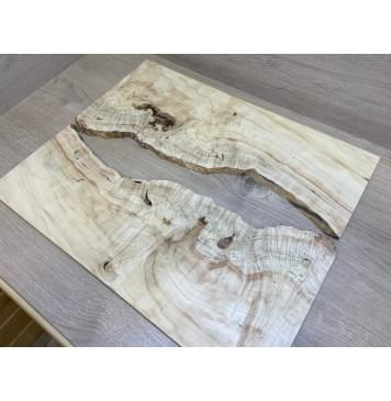 Клён Американский Каповый заготовка на топ под заливку Смешанный АА Кап АА 13х240-145х547 мм - 2шт (книжкой)-7