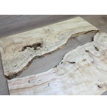 Клён Американский Каповый заготовка на топ под заливку Смешанный АА Кап АА 13х240-145х547 мм - 2шт (книжкой)-8