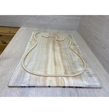 Клён Американский Волнистый заготовка на топ Радиал А Волна АА 10х187-175х525 мм - 2 шт. (книжкой)-7