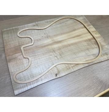 Клён Американский Волнистый заготовка на топ Радиал А Волна АА 10х187-175х525 мм - 2 шт. (книжкой)-9