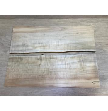 Клён Американский Волнистый заготовка на топ Радиал А Волна АА 10х187-175х525 мм - 2 шт. (книжкой)-14