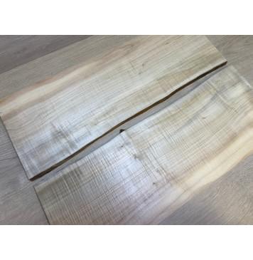 Клён Американский Волнистый заготовка на топ Радиал А Волна АА 10х187-175х525 мм - 2 шт. (книжкой)-2