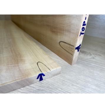 Клён Американский Волнистый заготовка на топ Радиал А Волна АА 10х187-175х525 мм - 2 шт. (книжкой)-4