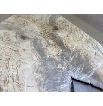 Клён Американский Волнистый заготовка на топ Смешанный А Волна АА 18х182х580 мм - 2 шт. (книжкой)-6