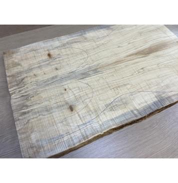 Клён Американский Волнистый заготовка на топ Смешанный АА Волна ААА 18х175-162х560 мм - 2 шт. (книжкой) АКЦИЯ-9