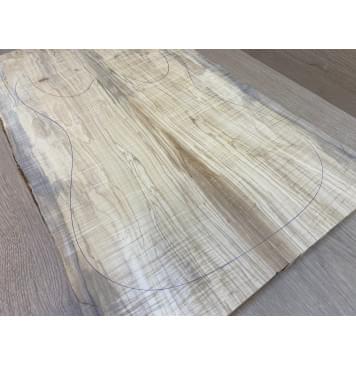 Клён Американский Волнистый заготовка на топ Смешанный АА Волна ААА 18х175-162х560 мм - 2 шт. (книжкой) АКЦИЯ-11