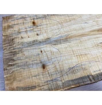 Клён Американский Волнистый заготовка на топ Смешанный АА Волна ААА 18х175-162х560 мм - 2 шт. (книжкой) АКЦИЯ-4