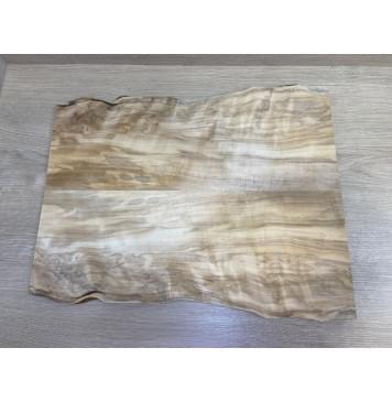 Берёза Пламенная заготовка на топ Радиал АА Волна А 11х195-170х510 мм - 2шт (книжкой)-0