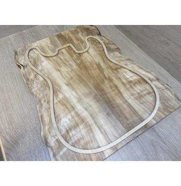 Берёза Пламенная заготовка на топ Радиал АА Волна А 11х195-170х510 мм - 2шт (книжкой)-3