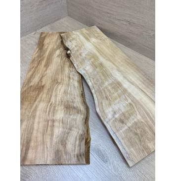 Берёза Пламенная заготовка на топ Радиал АА Волна А 11х195-170х510 мм - 2шт (книжкой)-10